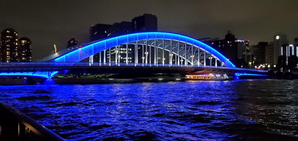 永代橋 澄んだ空気に映える 夜景スポット